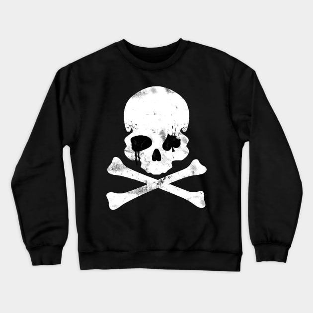 Dead Mans Hand Skull and Cross Bones Crewneck Sweatshirt by StudioPM71